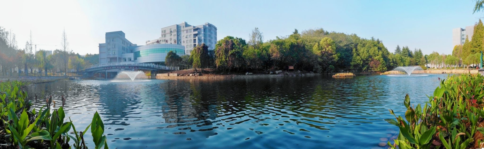 武汉工程大学校园湖景